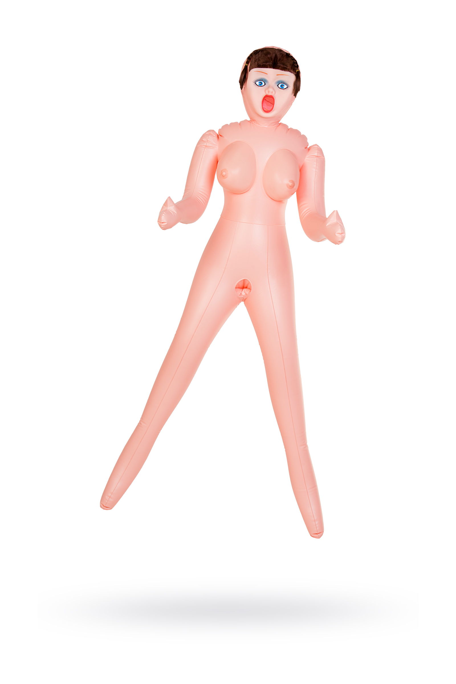 Кукла надувная TOYFA Dolls-X GRACE, шатенка, с тремя отверстиями, кибер вставка: вагина-анус