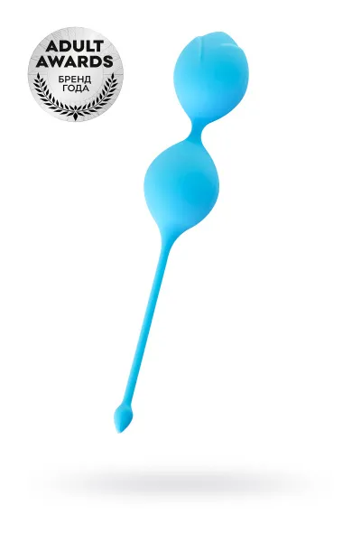 Вагинальные шарики TOYFA A-Toys, силикон, голубой, 10 см. Ø 3,5 СМ, 100 грамм.