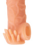 Насадка KOKOS реалистичная с дополнительной стимуляцией, TPE, телесная, 10 см