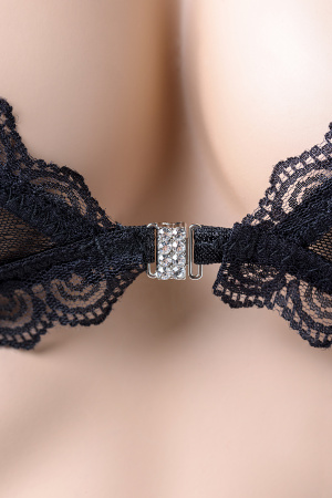 Комплект Candy Girl мягкий бюстгальтер с застежкой спереди и открытые трусики