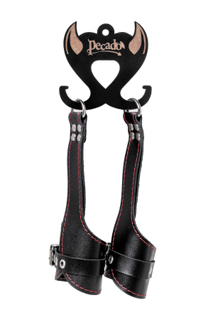 Подвес Pecado BDSM, «мягкий» с красной строчкой, чёрный