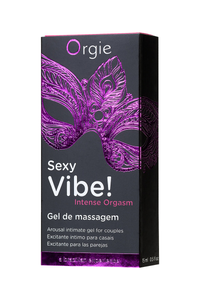 Гель для массажа ORGIE Sexy Vibe Intense Orgasm с покалывающим, разогревающим и охлаждающим эффектом, 15 мл