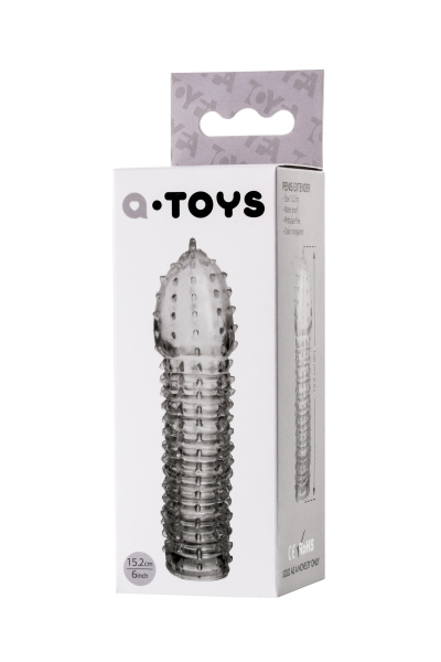 Насадка гелевая TOYFA A-Toys, прозрачная, 15,2 см, Ø 3,5