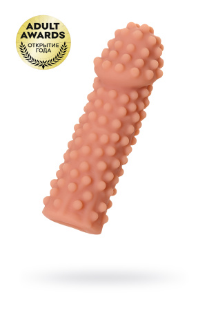 Насадка KOKOS с дополнительной стимуляцией,TRP,телесная, 15,8 см