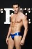 Танга wetlook Candy Boy Martin на кнопках, синие, OS