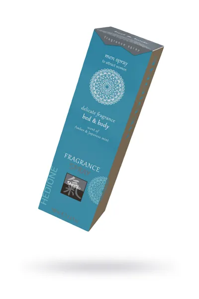 Спрей с феромонами для тела и белья с ароматом Амбры и Японской мяты 