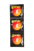 Презервативы Ganzo, classic,латекс, двойная смазка, 18,5 см, 5,2 см, 3 шт.в пакете Black Edition