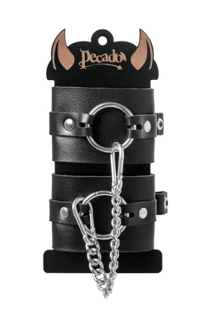Наручники Pecado BDSM, из толстой кожи с люверсами
