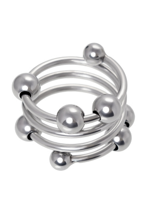 Кольцо под головку пенисаTOYFA Metall, металл, серебристое, Ø 3,2 см