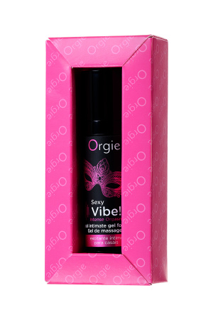 Гель для массажа ORGIE Sexy Vibe Intense Orgasm с покалывающим, разогревающим и охлаждающим эффектом, 15 мл